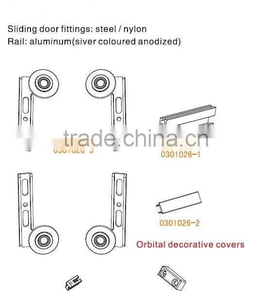 Sliding Door Fittings for Wardrobe Sliding Door