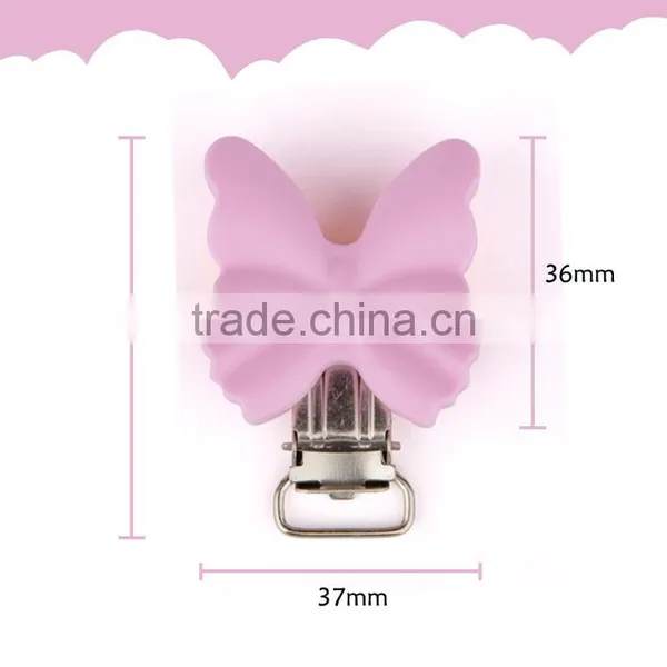 Wholesale New Product Silicone Butterfly Clip Accessories Teether Chain photo-3