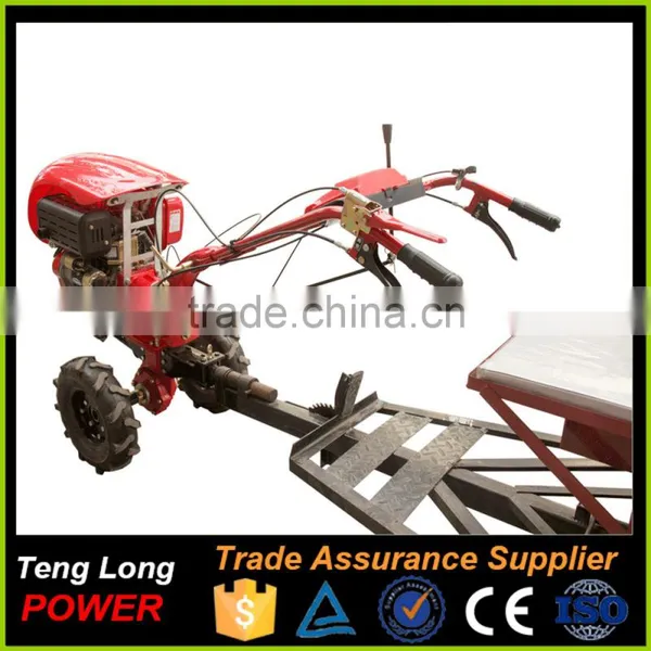 High Quality Gear Driven Agricultural Mini Power Tiller Trailer For Sale photo-2