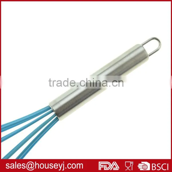 5 Wires 12 Inch Silicone Egg Whisk Manual Silicone Egg Beater With S/s Handle photo-3