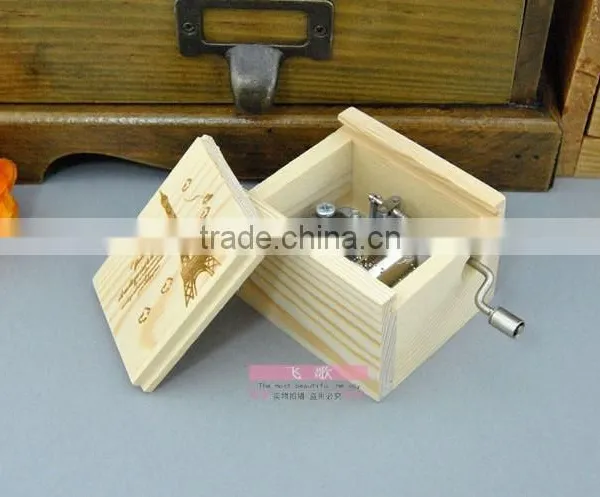 Natural Wood Color Rotating Music Box photo-4
