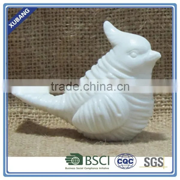 Cute White Ceramic Little Bird Ornament photo-2