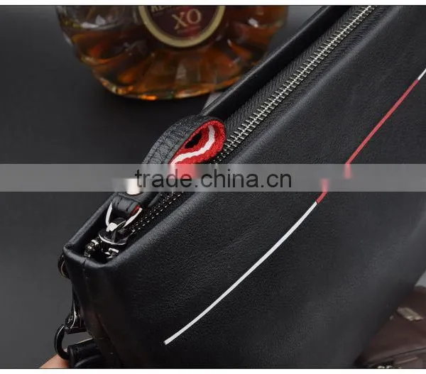 Men's Leather Handbag Genuine Leather Hand Bag Clutch Bag Top Grain Leather photo-6