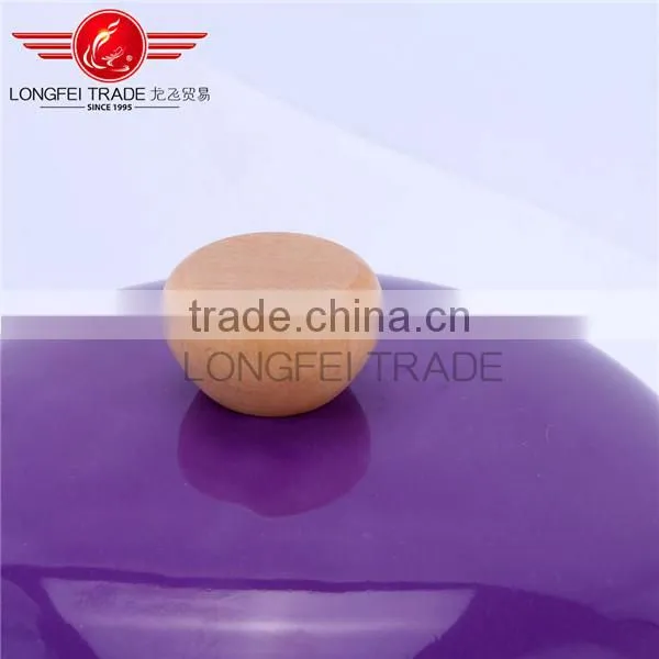 High Quality Violet Enamel Casserole / Saucepot Enamel Stockpot photo-5