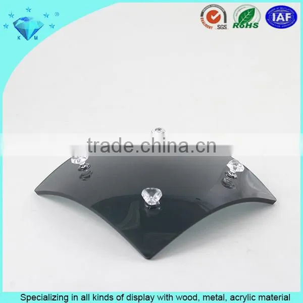 Custom High Quality Black Acrylic Tissue Tray With Legs & Bathroom Container photo-3