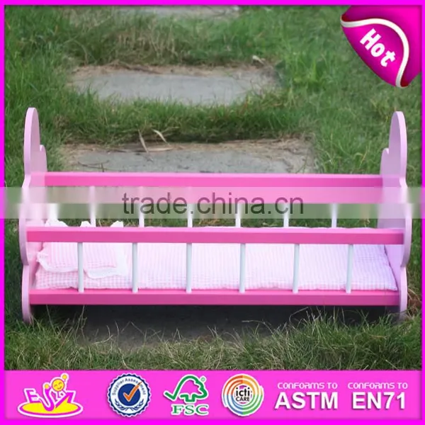 Natural Handmade Wooden Baby Doll Bed for Sale WJ278012A photo-3