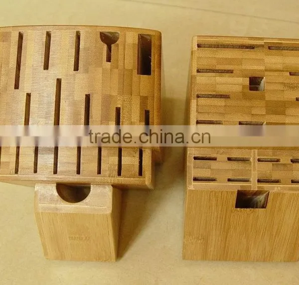 20- Slots Solid Bamboo Knife Block, Stand, Holder photo-2