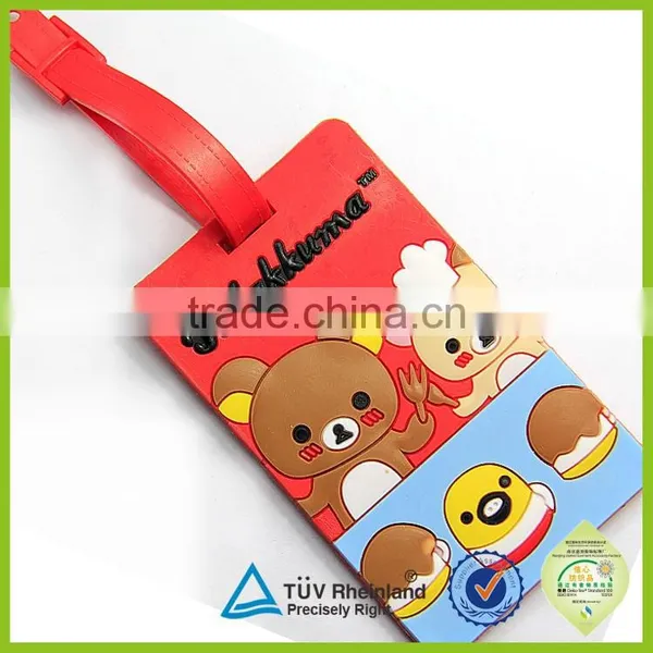 Wholesale Shaped Travel Cartoon Design 2015 Cheap Soft Pvc Luggage Tags photo-5