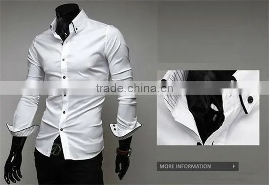 Man Fashion Formal Casual Long Sleeve Slim Fit Dress Shirts for Men MOQ 10PCS photo-2