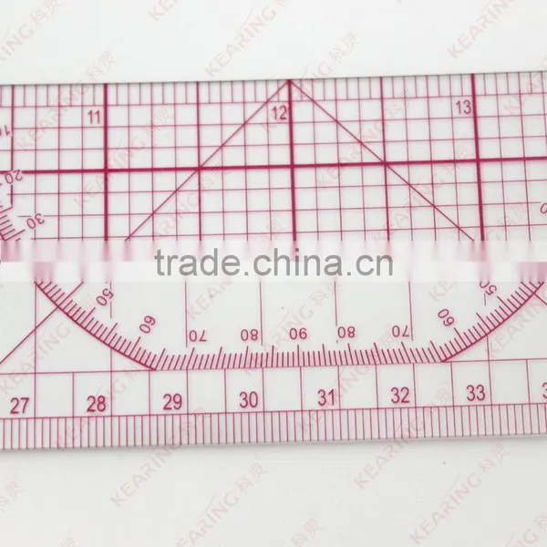 60cm&24" Straight Flexible 1.2mm Thickness Sandwich Line Plastic Garment Ruler for Sewing Design#8097 photo-2