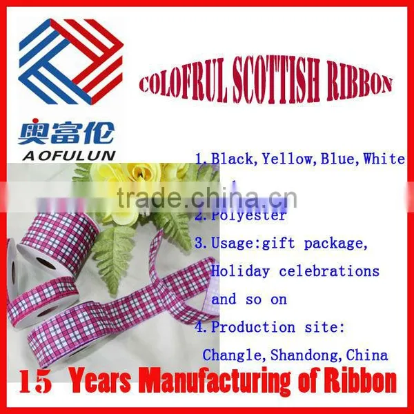Hot Sale High Quality Plaid Ribbon photo-2