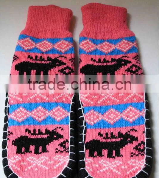 Kids Anti Slip Moccasin Slipper Sock photo-5