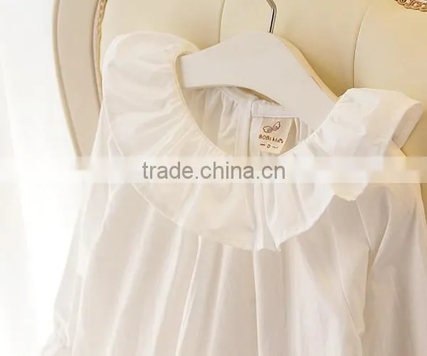 0-3 Years 2017 Wholesale Cotton Summer White Baby Blouses photo-3
