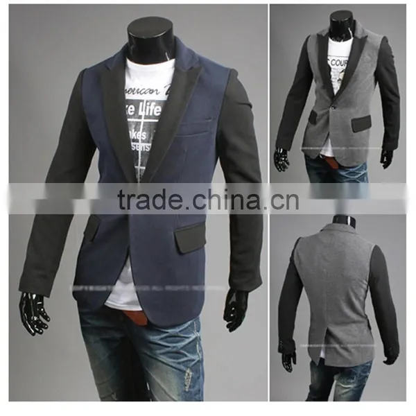 Fashion Korea Style Spring Casual One Button Slim Tuxedo Blazer photo-5