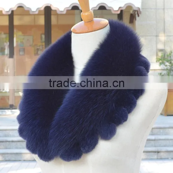 Myfur Top Quality Women Coat Fox Fur Collar With Rabbit Fur Trimmed photo-3