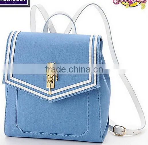 Walson Instyles Copyright Anime Sailor Moon 20th Tsukino Usagi Women Backpack Bookbag Cosplay Schoolbag Black Blue photo-3
