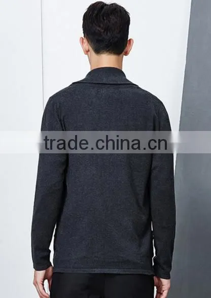 New Ideas Collar Wrap Grey Cashmere Knit Cashmere Sweater Mens for Sale photo-4