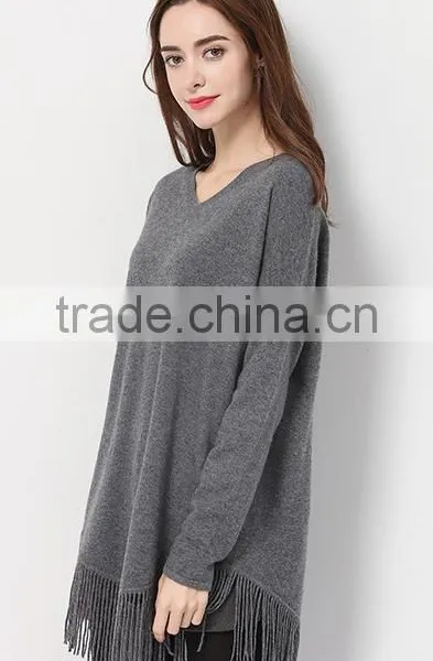 Hot Sale Winter Women Stylish Polyester Long Pullover Sweater With Fringe photo-4