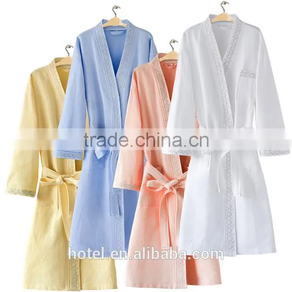 Manufacture Cheap Cotton Hotel Waffle Bathrobe photo-2