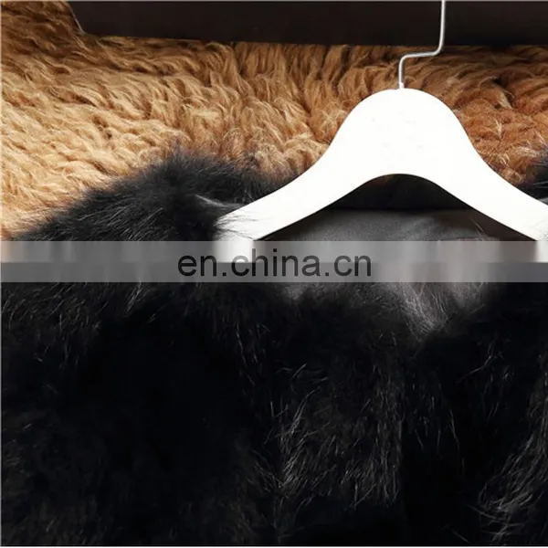 High Quality Winter Fashion Fur Overcoat Black Raccoon Fur Clothing photo-4