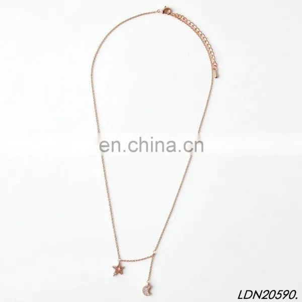 Real Rose Gold Necklace With AAA Zircon photo-4