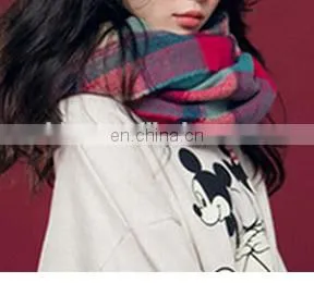 Grid Woolen Fashion Shawls Cross Printed Tartan Western Styles Women Fashion Winter Scarf Scarves photo-5