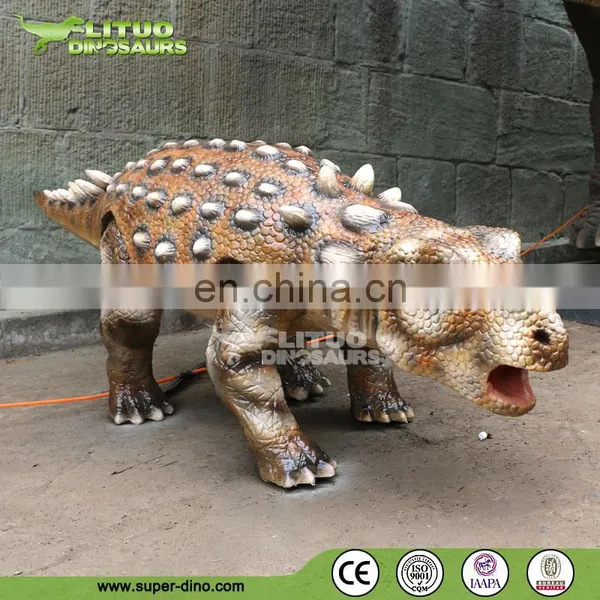 Life Size Dinosaur Animatronic Dinosaur Ankylosaurus Remote Control Walking Dinosaurs photo-2