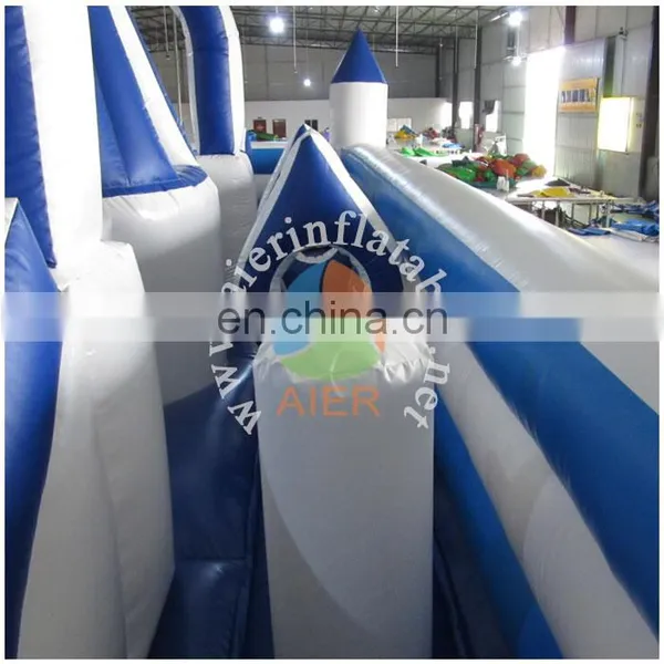 Clear Bule and White Inflatable Funland, Commercial Funland City for Sale photo-2
