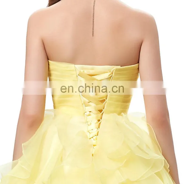 Grace Karin Strapless Off Shoulder Organza Long Ball Gown Western Quinceanera Dress For Daughter CL3411-2 photo-5