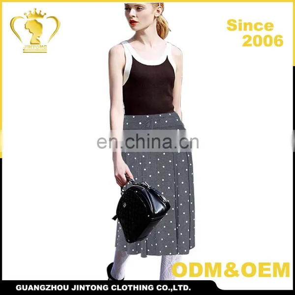 2016 Latest Dot Long Indian Cotton Skirt Wholesale Cheap Skirt