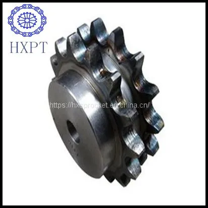 ANSI Steel Duplex industrial chain sprocket set with Hub