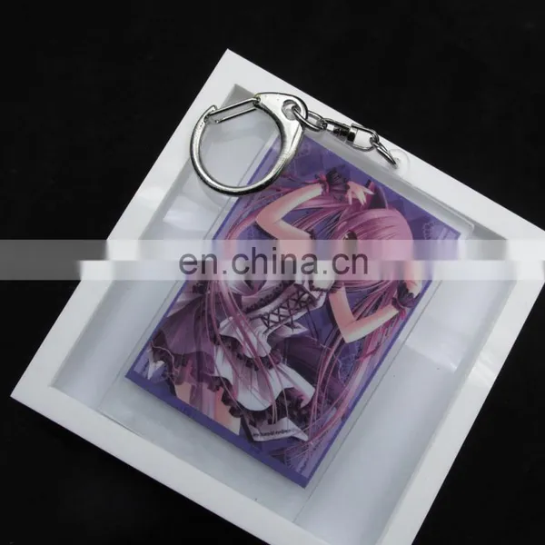 Made in China Rectangle Transperant Acrylic Keychain Photo Insert photo-5