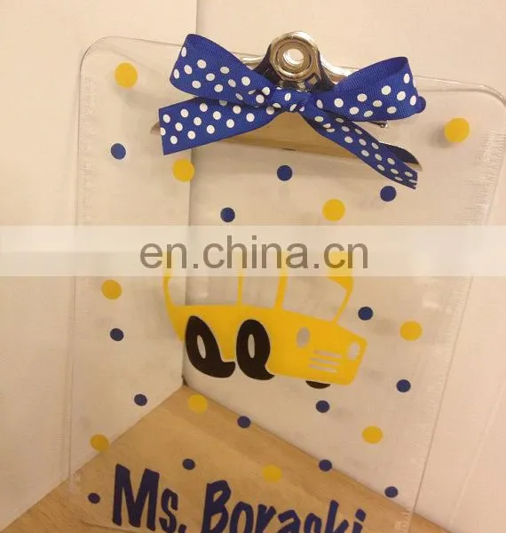 Customized Letter Size Acrylic Clipboard/ a4 Clipboard/butterfly Clipboard Clip With Private Label photo-4