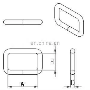 Metal Slide Buckle Rectangle Ring Loop Strap for Belt Luggage photo-3