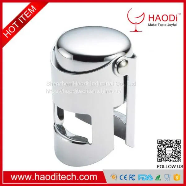 HD-JS0010 Chrome Super Seal Champagne Stopper, Stainless Steel Champagne Bottle Stopper