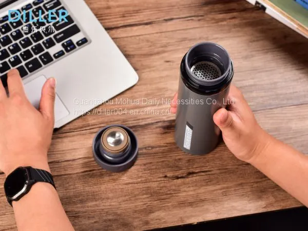 500ml White Dark Brown Double Wall Stainless Steel Sealed Insulated Thermos Vacuum Water Bottle photo-4