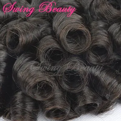 100% Natural Remy Human Hair Weaving Bundles Extensions Fumi Curly photo-4
