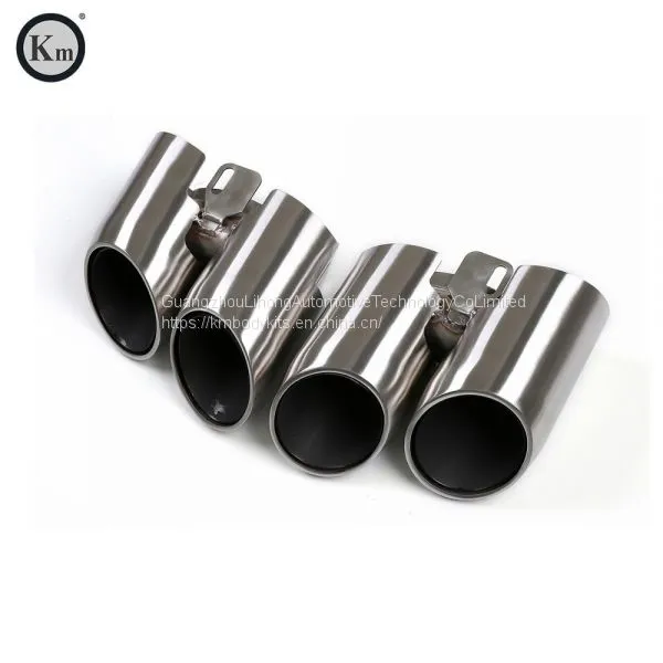 Km for Panamera S-style 970 2014-2016 Year Exhaust Tip Exhaust Pipes Muffler Tips Tail Pipe Black Titanium photo-3