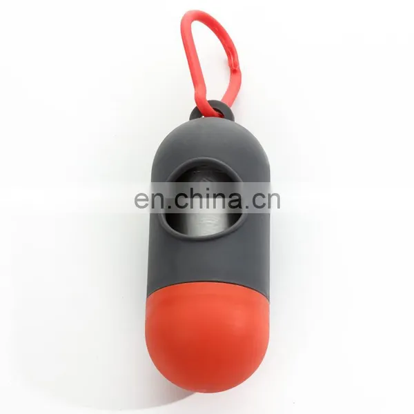 Pill Shape Dispenser Portable Pet Dog Waste Bag With Dispenser Dog Poop Bag photo-3