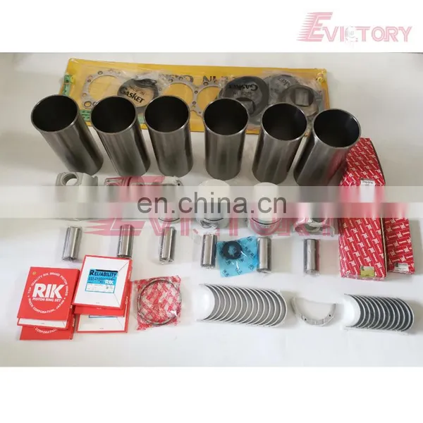 6SD1 6SD1T 6SD1-TC Piston + Ring Liner Engine Gasket Crankshaft & Con Rod Bearing for Hiatch EX300LC-3