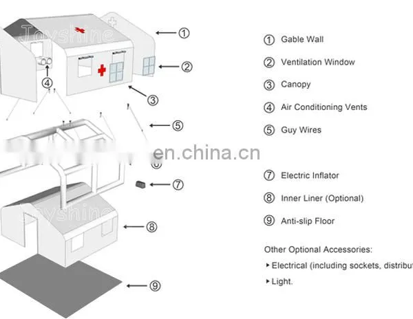 2020 New PVC Inflatable Hospital Emergency Medical Field Tents With Isolation Room For Sale photo-4