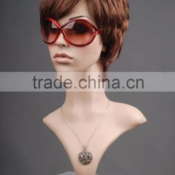 Plastic Head Mannequin Female Realistic Head Model H1051 photo-3