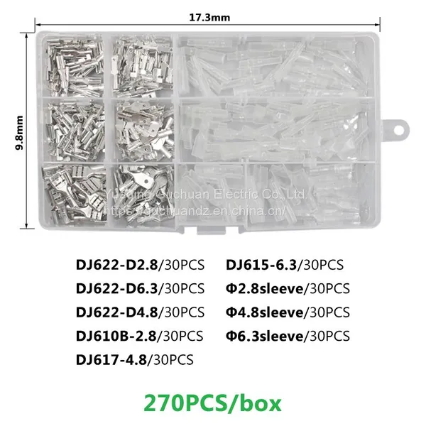 6.3 Plug-in Spring Terminal 4.8 Plug-in Spring Soft Sheath Terminal Set 270 Pcs photo-3