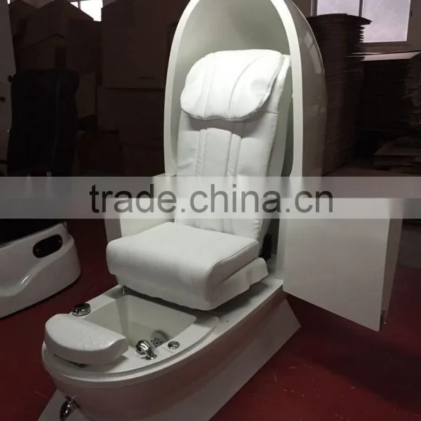 2016 White Egg Shape With Pink Massage Seat Pedicure Chair photo-2
