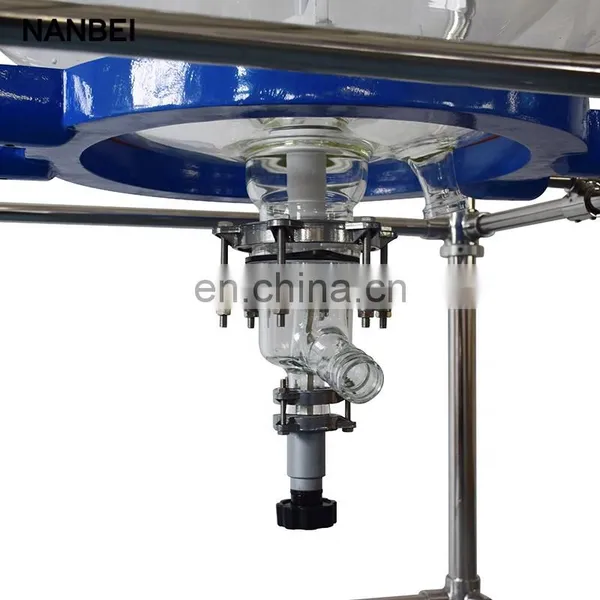 Stirring Mixing Agitated Tank Glass Reactor With Double Receiving Flask photo-3