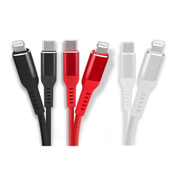 C94 Fast Charger Nylon Braided Usb c to Lightning Mfi Cable for Iphone photo-2