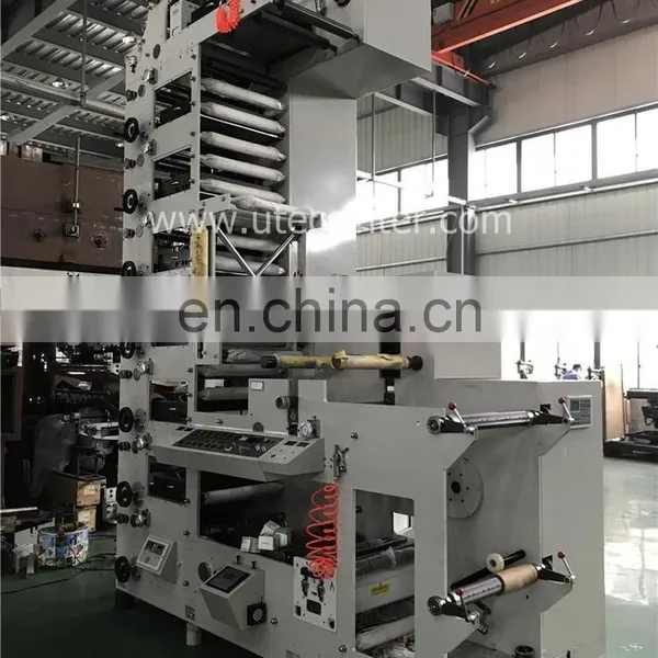 UTR480-4 Automatic Four Color Plastic Foil OPP BOPP PVC Transparent Sticker Flexo Printing Machine, Label Flexographic Printer photo-5