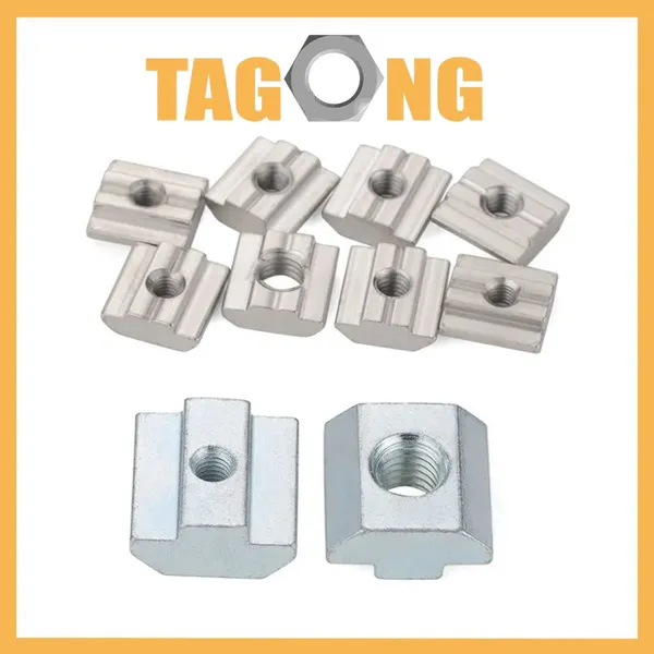 Heavy Duty T Slot 6mm 8mm Slider Nut T20 T30 T40 T45 Slot Industrial Aluminum Profile Water Treatment Stainless Steel photo-2