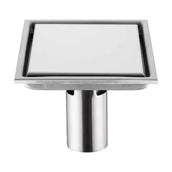 Modern Design 4 Inch Wholesale Invisible Square Stainless Steel Shower Floor Drain SUS 304 Tile Insert for Bathroom Waste photo-4