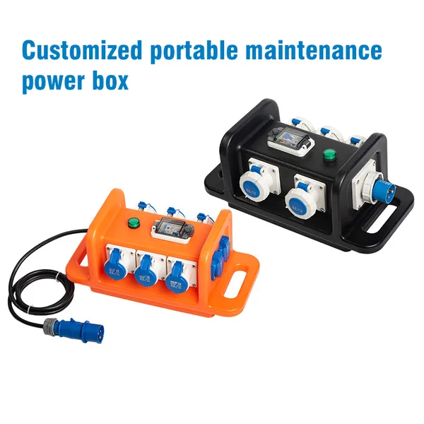 Yellow and Black IP67 Waterproof Plastic Portable Socket Box Outdoor Industrial Machinery Electric Distribution Box photo-4